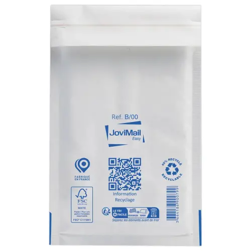 10 Pochettes blanches matelassées à bulles format B - Mail Lite photo du produit