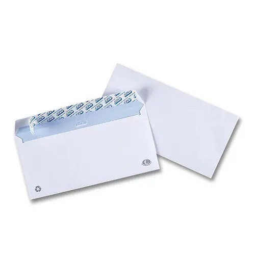 Enveloppes blanches à bande siliconée - 110 x 220 mm - 80 g