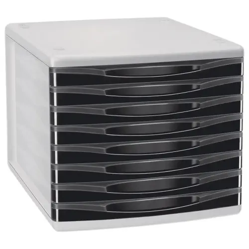 Bloc de classement 8 tiroirs -  Box - Noir - CEP photo du produit