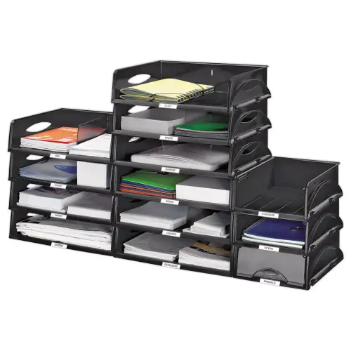 Corbeille à courrier modulable sorty - A4 - Noir - LEITZ photo du produit