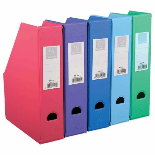 10 Porte-revues pliables - Dos 7 cm - Coloris assortis - Exacompta photo du produit