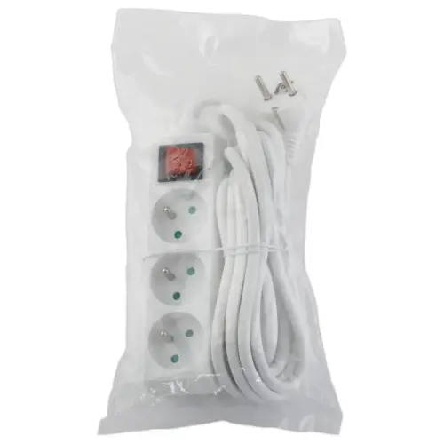 Multiprise 3 prises - Avec interrupteur - Câble de 4 m photo du produit