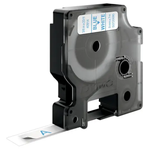 Ruban D1 S0720690 - 7 m x 9 mm - Texte bleu sur fond blanc - Dymo photo du produit