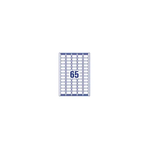 100 Planches de 65 &eacute;tiquettes blanches - 38,1 x 21.2  mm - Avery photo du produit