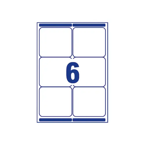 100 Planches de 6 &eacute;tiquettes adresses opaques pour imprimantes laser Avery 99,1x93,1mm photo du produit