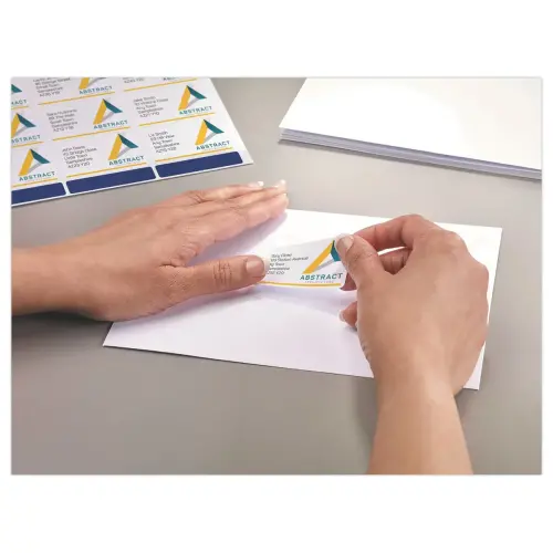 100 Planches de 16 étiquettes adresses blanches pour imprimantes laser - 99,1 x 33,9 mm - Avery photo du produit