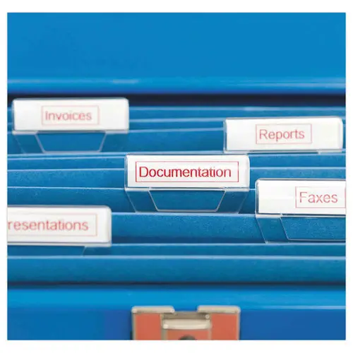 Ruban pour titreuse D1 - 7 m x 12 mm - Texte rouge sur fond blanc - DYMO photo du produit