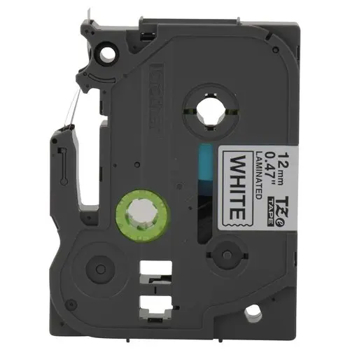 Ruban TZE 8m x 12 mm - BROTHER Tze 231 - texte noir sur fond blanc photo du produit