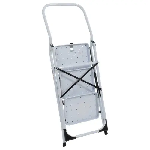 Petit escabeau 3 marches noir et blanc - Safetool photo du produit