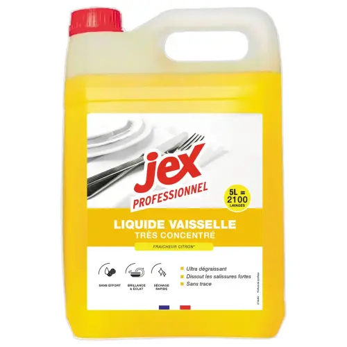 Liquide vaisselle concentr&eacute; - 5 L - Jex Professionnel photo du produit