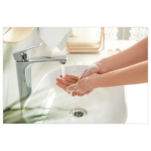 Flacon de savon liquide - Parfum pêche - 500 ml - Boldair photo du produit