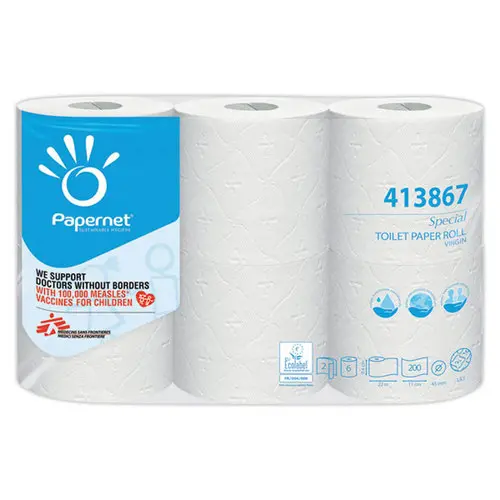 Rouleaux de papier toilette double épaisseur - carton de 96