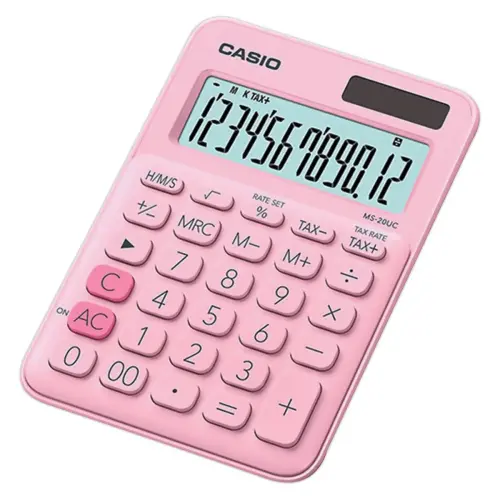 Calculatrice de bureau MS-20 NC - Rose - Casio photo du produit
