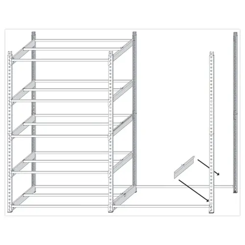 Elément de départ Rangeco - 7 étagères - 100 x 35 x 200 cm photo du produit