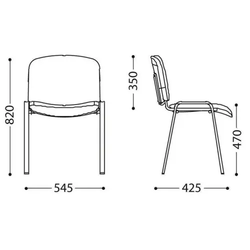 Chaise confort Iso non feu - Bleu photo du produit