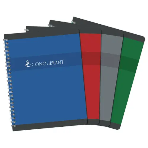 Cahier à spirale 17x22cm - Réglure 5x5 - CONQUERANT photo du produit