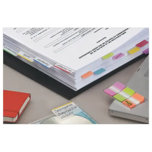 Marque pages rigides  2,5 x3,8 cm - Fluo  - POST IT photo du produit