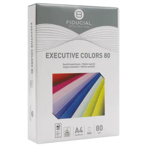 Ramette de papier couleur pastel A4 Executive Colors 80g - Bleu - FIDUCIAL photo du produit