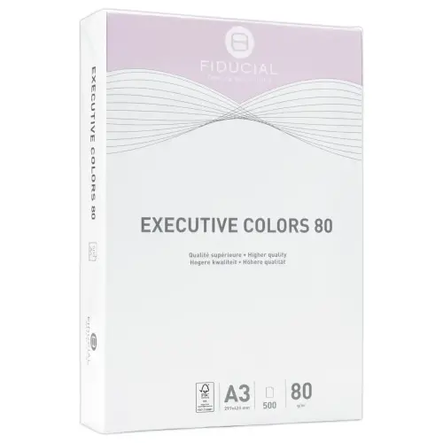 Ramette de 500 feuilles papier couleurs pastel A3 Executive Colors - Rose - FIDUCIAL photo du produit