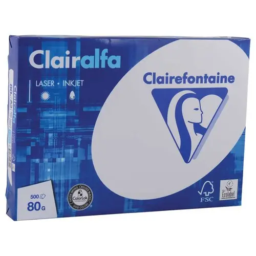 Ramette de papier extra-blanc A3 Clairalfa - 80g - Clairefontaine photo du produit