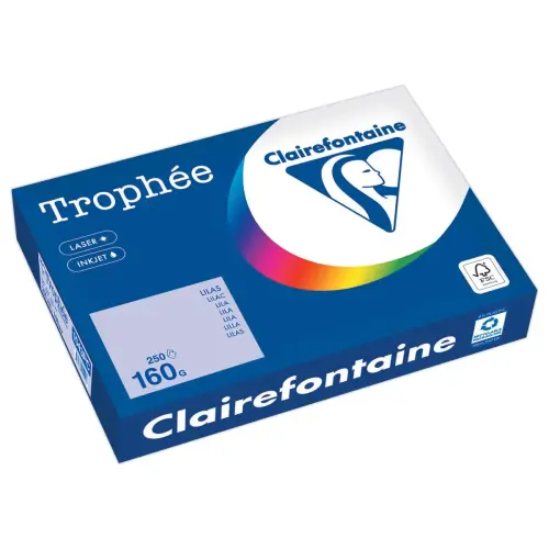 Ramette de 250 feuilles papier - A4 - 160 g/m² - Violet - Clairefontaine photo du produit