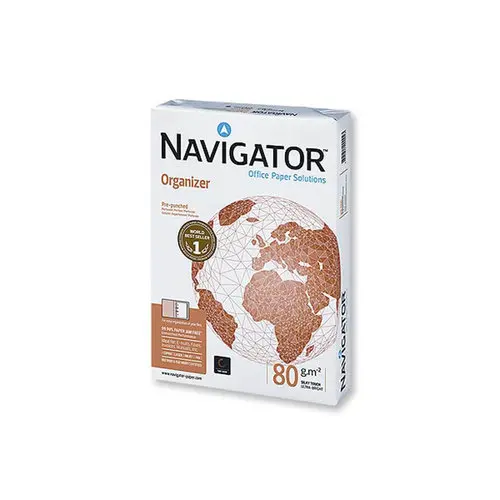 Ramette de feuilles perforées A4 - 80 g - extra-blanc - NAVIGATOR photo du produit