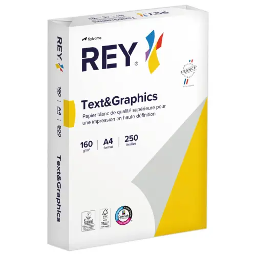 Ramette de papier extra-blanc A4 Text & Graphics - 160g - REY photo du produit