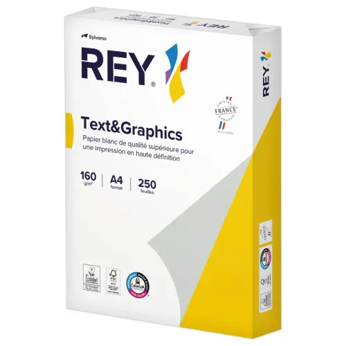 Ramette de papier extra-blanc A4 Text & Graphics - 160g - REY photo du produit