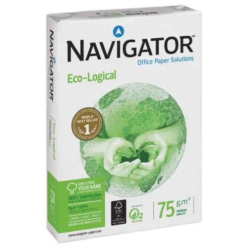 5 Ramettes de 500 feuilles A4 Eco-logical 75g - Navigator photo du produit