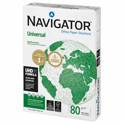 5 Ramettes/2 500 feuilles de papier 80g - Navigator Universal photo du produit