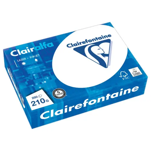 Ramette de 250 feuilles de papier extra-blanc A4 Clairalfa - 210g - Clairefontaine photo du produit