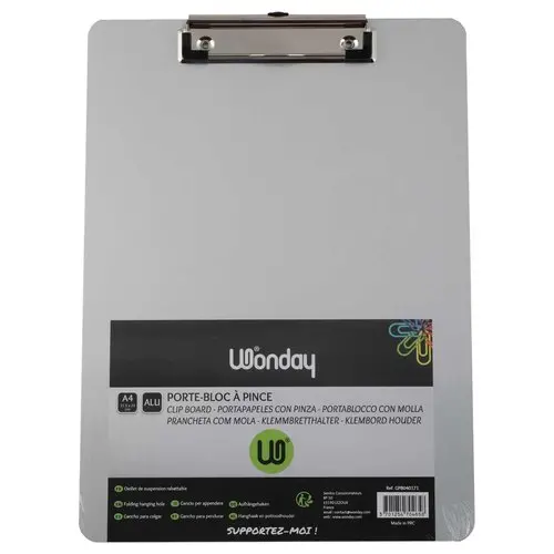 Plaque porte-bloc en aluminium photo du produit