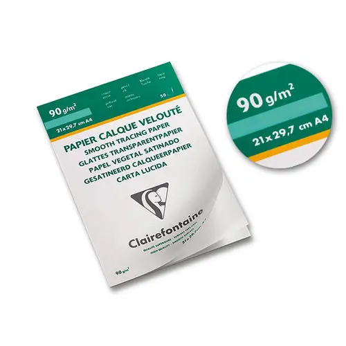 Bloc de 50 feuilles calque A4 90g - Clairefontaine photo du produit