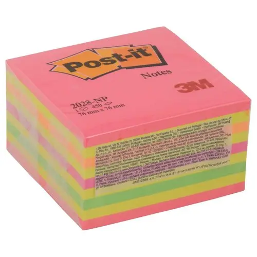 Notes repositionnables 7,6 x 7,6 cm - Energie intense - POST-IT photo du produit