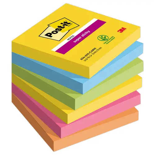 6 Blocs de 90 notes repositionnables Super Sticky - POST-IT photo du produit