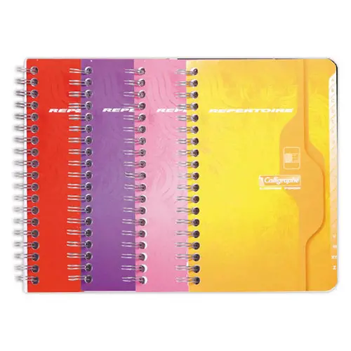 R&eacute;pertoire - 11 x 17 cm - Reliure spirale - CALLIGRAPHE photo du produit