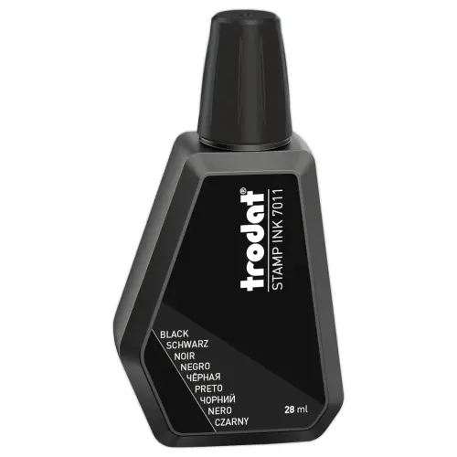Flacon d'encre noire pour tampon encreur 28 ml photo du produit