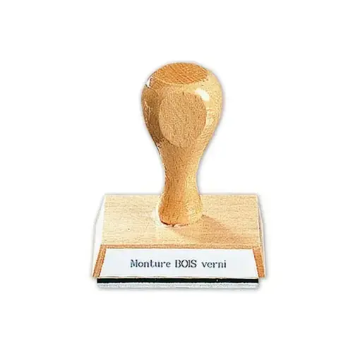 Tampon bois - 3 lignes photo du produit