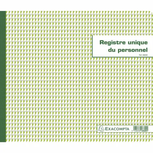 Registre du personnel - 56 pages - Exacompta photo du produit