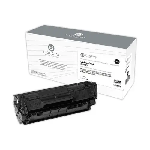 Toner remanufacturé eq. HP Q2612A, CANON 703 Std - Noir photo du produit