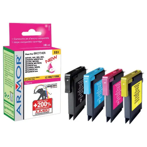 Cartouche &eacute;q. Brother LC980 - Noir - OWA photo du produit