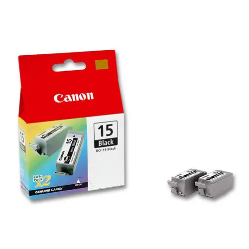 2 Cartouches Canon BCi15BK noires photo du produit