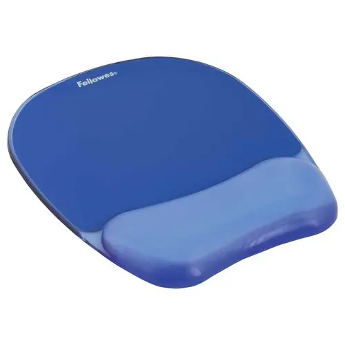 Tapis de souris - Repose-poignet Gel Crystal - Bleu - FELLOWES photo du produit