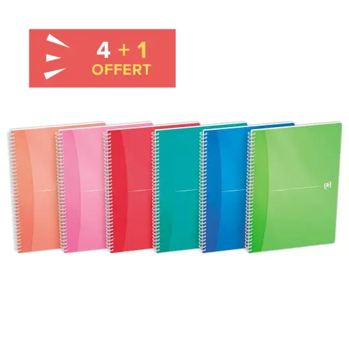 Cahier A4 Collection "Colours"  - 5x5 - 90g - OXFORD photo du produit