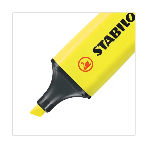 Surligneur BOSS ORIGINAL - Pointe biseaut&eacute;e - Jaune - Stabilo photo du produit