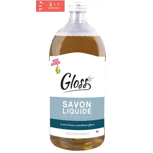 2 Flacons de 1 litre de savon de Marseille liquide photo du produit