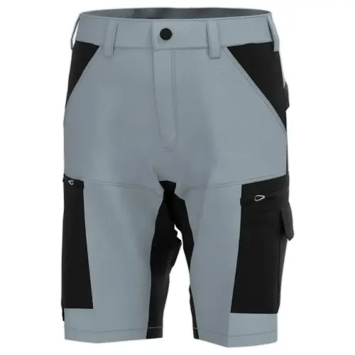 Bermuda de travail e-sunny gris/noir stretch oekotex - epic - t.xs photo du produit