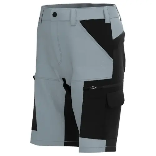 Bermuda de travail e-sunny gris/noir stretch oekotex - epic - t.xs photo du produit