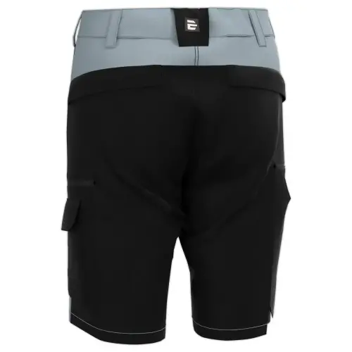 Bermuda de travail e-sunny gris/noir stretch oekotex - epic - t.xs photo du produit