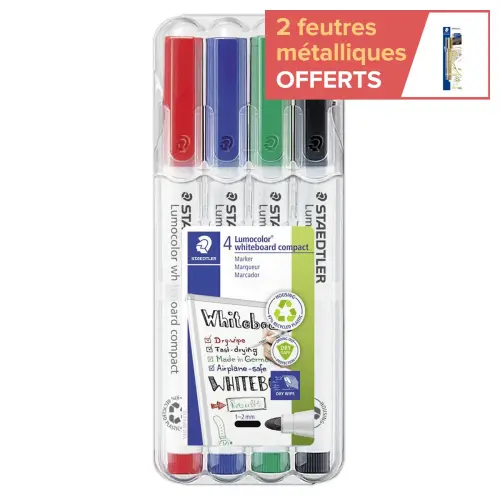 4 Marqueurs effaçables Lumocolor 341 - Staedtler photo du produit